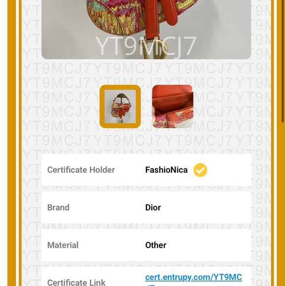 Dior Multicolor Mini Beaded Saddle Bag - Picture 5 of 5